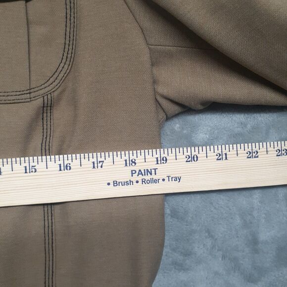 Maggy London Brown Tan Button Up Blazer Women's Size 12 - Picture 6 of 8